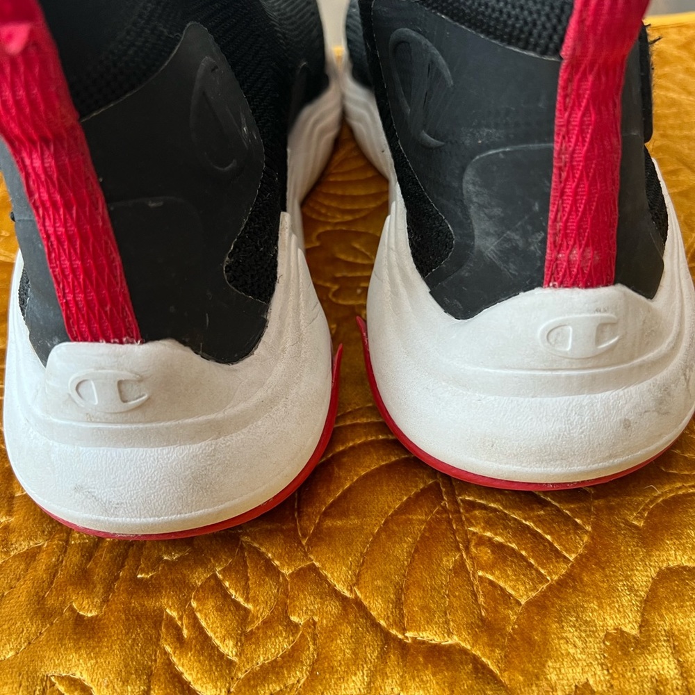 Black and red shoes
